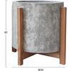 ΓΛΑΣΤΡΑ/ΚΑΣΠΟ ΕΣΩΤ.ΧΩΡΟΥ HOFF HM4682.03M FIBER CEMENT ΓΚΡΙ-TEAK ΒΑΣΗ Φ40x39Υεκ