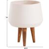 ΓΛΑΣΤΡΑ ΕΣΩΤ.ΧΩΡΟΥ QUAN HM4680.02M FIBER CEMENT ΛΕΥΚΟ--ΒΑΣΗ TEAK Φ35x50Υεκ