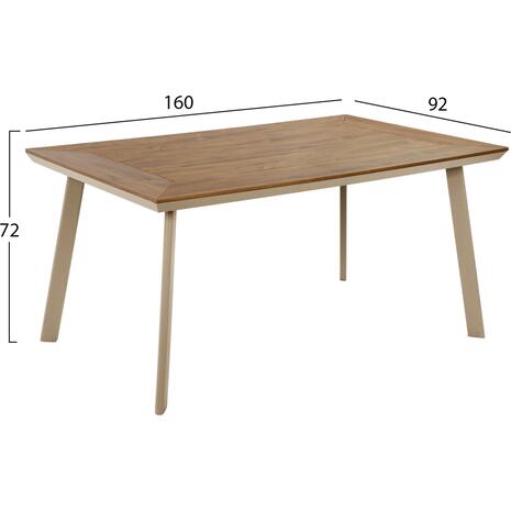 ΤΡΑΠΕΖΙ ΑΛΟΥΜΙΝΙΟΥ ΜΕ POLYWOOD TABER HM5132.04 ΚΑΠΟΥΤΣΙΝΟ 160x92x72Υεκ