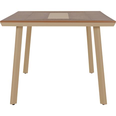 ΤΡΑΠΕΖΙ ΑΛΟΥΜΙΝΙΟΥ TABER HM5131.04 ΚΑΠΟΥΤΣΙΝΟ ΜΕ POLYWOOD TOP 200x100x75Υεκ