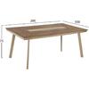 ΤΡΑΠΕΖΙ ΑΛΟΥΜΙΝΙΟΥ TABER HM5131.04 ΚΑΠΟΥΤΣΙΝΟ ΜΕ POLYWOOD TOP 200x100x75Υεκ