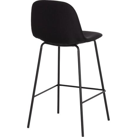 ΣΚΑΜΠΟ ΜΠΑΡ VINCENT HM9298.24 ΜΕΣΑΙΟΥ ΥΨΟΥΣ-ΜΑΥΡΟ ΥΦΑΣΜΑ-ΜΕΤΑΛΛΙΚΑ ΠΟΔΙΑ 43x50x92,5Υεκ (σετ 4 τεμαχίων)