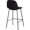 ΣΚΑΜΠΟ ΜΠΑΡ VINCENT HM9298.24 ΜΕΣΑΙΟΥ ΥΨΟΥΣ-ΜΑΥΡΟ ΥΦΑΣΜΑ-ΜΕΤΑΛΛΙΚΑ ΠΟΔΙΑ 43x50x92,5Υεκ (σετ 4 τεμαχίων)