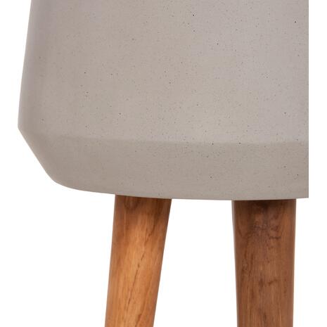 ΓΛΑΣΤΡΑ ΕΣΩΤ.ΧΩΡΟΥ QUAN HM4680.03L FIBER CEMENT ΓΚΡΙ--ΒΑΣΗ TEAK Φ38x62Υεκ