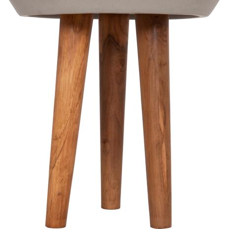 ΓΛΑΣΤΡΑ ΕΣΩΤ.ΧΩΡΟΥ QUAN HM4680.03L FIBER CEMENT ΓΚΡΙ--ΒΑΣΗ TEAK Φ38x62Υεκ