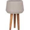 ΓΛΑΣΤΡΑ ΕΣΩΤ.ΧΩΡΟΥ QUAN HM4680.03L FIBER CEMENT ΓΚΡΙ--ΒΑΣΗ TEAK Φ38x62Υεκ