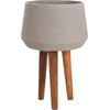 ΓΛΑΣΤΡΑ ΕΣΩΤ.ΧΩΡΟΥ QUAN HM4680.03L FIBER CEMENT ΓΚΡΙ--ΒΑΣΗ TEAK Φ38x62Υεκ