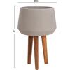 ΓΛΑΣΤΡΑ ΕΣΩΤ.ΧΩΡΟΥ QUAN HM4680.03L FIBER CEMENT ΓΚΡΙ--ΒΑΣΗ TEAK Φ38x62Υεκ