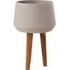ΓΛΑΣΤΡΑ ΕΣΩΤ.ΧΩΡΟΥ QUAN HM4680.03L FIBER CEMENT ΓΚΡΙ--ΒΑΣΗ TEAK Φ38x62Υεκ