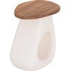 ΒΟΗΘΗΤΙΚΟ ΤΡΑΠΕΖΙ AIDA HM4692.02 FIBER CEMENT ΛΕΥΚΟ--ΞΥΛΟ TEAK TOP 47x60x59Υεκ