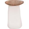 ΒΟΗΘΗΤΙΚΟ ΤΡΑΠΕΖΙ AIDA HM4692.02 FIBER CEMENT ΛΕΥΚΟ--ΞΥΛΟ TEAK TOP 47x60x59Υεκ