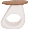 ΒΟΗΘΗΤΙΚΟ ΤΡΑΠΕΖΙ AIDA HM4692.02 FIBER CEMENT ΛΕΥΚΟ--ΞΥΛΟ TEAK TOP 47x60x59Υεκ