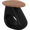 ΒΟΗΘΗΤΙΚΟ ΤΡΑΠΕΖΙ AIDA HM4692.01 FIBER CEMENT ΜΑΥΡΟ--ΞΥΛΟ TEAK TOP 47x60x59Υεκ
