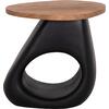 ΒΟΗΘΗΤΙΚΟ ΤΡΑΠΕΖΙ AIDA HM4692.01 FIBER CEMENT ΜΑΥΡΟ--ΞΥΛΟ TEAK TOP 47x60x59Υεκ