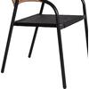 ΠΟΛΥΘΡΟΝΑ HOMAN HM6430.03 ΜΑΥΡΟ ΜΕΤΑΛΛΟ & TEXTILENE--ΜΠΕΖ P.E.RATTAN 53x58x75Υεκ