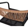 ΠΟΛΥΘΡΟΝΑ HOMAN HM6430.03 ΜΑΥΡΟ ΜΕΤΑΛΛΟ & TEXTILENE--ΜΠΕΖ P.E.RATTAN 53x58x75Υεκ