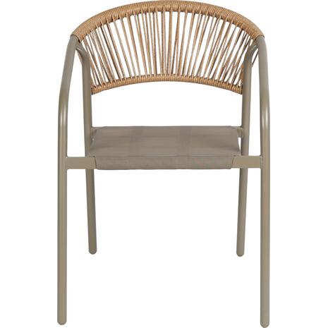 ΠΟΛΥΘΡΟΝΑ HOMAN HM6430.04 ΣΑΜΠΑΝΙ ΜΕΤΑΛΛΟ & TEXTILENE--ΜΠΕΖ P.E.RATTAN 53x58x75Υεκ