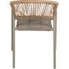 ΠΟΛΥΘΡΟΝΑ HOMAN HM6430.04 ΣΑΜΠΑΝΙ ΜΕΤΑΛΛΟ & TEXTILENE--ΜΠΕΖ P.E.RATTAN 53x58x75Υεκ