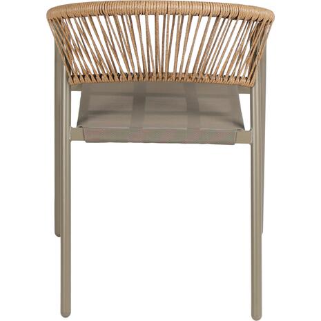 ΠΟΛΥΘΡΟΝΑ HOMAN HM6430.04 ΣΑΜΠΑΝΙ ΜΕΤΑΛΛΟ & TEXTILENE--ΜΠΕΖ P.E.RATTAN 53x58x75Υεκ