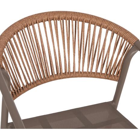 ΠΟΛΥΘΡΟΝΑ HOMAN HM6430.04 ΣΑΜΠΑΝΙ ΜΕΤΑΛΛΟ & TEXTILENE--ΜΠΕΖ P.E.RATTAN 53x58x75Υεκ