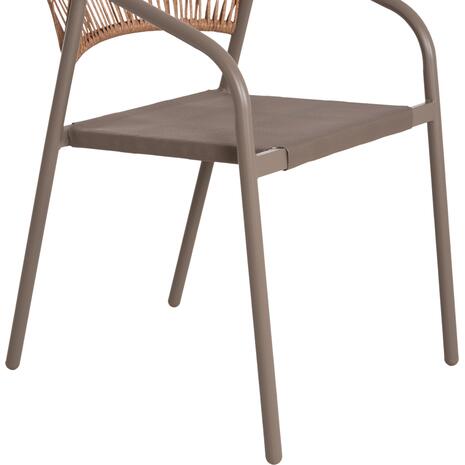ΠΟΛΥΘΡΟΝΑ HOMAN HM6430.04 ΣΑΜΠΑΝΙ ΜΕΤΑΛΛΟ & TEXTILENE--ΜΠΕΖ P.E.RATTAN 53x58x75Υεκ
