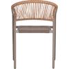 ΠΟΛΥΘΡΟΝΑ HOMAN HM6430.04 ΣΑΜΠΑΝΙ ΜΕΤΑΛΛΟ & TEXTILENE--ΜΠΕΖ P.E.RATTAN 53x58x75Υεκ