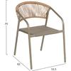 ΠΟΛΥΘΡΟΝΑ HOMAN HM6430.04 ΣΑΜΠΑΝΙ ΜΕΤΑΛΛΟ & TEXTILENE--ΜΠΕΖ P.E.RATTAN 53x58x75Υεκ