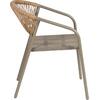 ΠΟΛΥΘΡΟΝΑ HOMAN HM6430.04 ΣΑΜΠΑΝΙ ΜΕΤΑΛΛΟ & TEXTILENE--ΜΠΕΖ P.E.RATTAN 53x58x75Υεκ