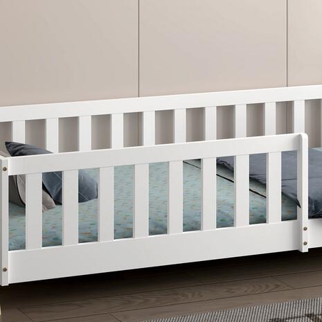 ΚΡΕΒΑΤΙ ΠΑΙΔΙΚΟ ΜΕ ΚΑΓΚΕΛΑ MUNK HM739.03 τ.MONTESSORI ΠΕΥΚΟ ΦΥΣΙΚΟ-ΛΕΥΚΟ--190x90εκ