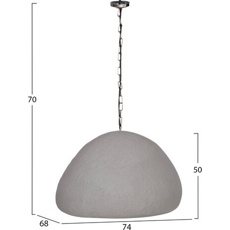 ΦΩΤΙΣΤΙΚΟ ΟΡΟΦΗΣ ΚΡΕΜΑΣΤΟ JAYLEN HM4703.03XL FIBER CEMENT ΓΚΡΙ 74x68x50-70Υεκ.