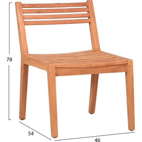 ΚΑΡΕΚΛΑ ΕΞΩΤ.ΧΩΡΟΥ PAVEL HM6615 ΞΥΛΟ TEAK--ΦΥΣΙΚΟ ΧΡΩΜΑ 46x54x78Υεκ.