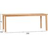 ΤΡΑΠΕΖΙ ΟΡΘΟΓΩΝΙΟ FINTO HM6616 ΞΥΛΟ TEAK--ΦΥΣΙΚΟ 200x100x75Υεκ.