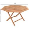 ΤΡΑΠΕΖΙ ΠΟΛΥΓΩΝΟ ΠΤΥΣΣΟΜΕΝΟ KARLIN HM6618 ΞΥΛΟ TEAK ΣΕ ΦΥΣΙΚΟ ΧΡΩΜΑ 120x120x75Yεκ.