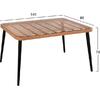 ΣΕΤ 5ΤΜΧ ALLEGRA WICKER ΜΕ ΤΡΑΠΕΖΙ 140X80Χ78Υ ΜΠΕΖ & ΜΑΥΡΟ ΧΡΩΜΑ HM10491