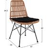ΣΕΤ 5ΤΜΧ ALLEGRA WICKER ΜΕ ΤΡΑΠΕΖΙ 140X80Χ78Υ ΜΠΕΖ & ΜΑΥΡΟ ΧΡΩΜΑ HM10491