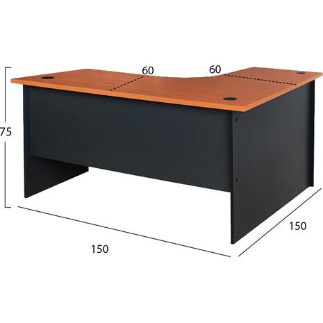ΓΡΑΦΕΙΟ ΓΩΝΙΑ ΕΠΑΓΓΕΛΜΑΤΙΚΟ SIENNA 150Χ150Χ75εκ HM2019.03 ΚΕΡΑΣΙ