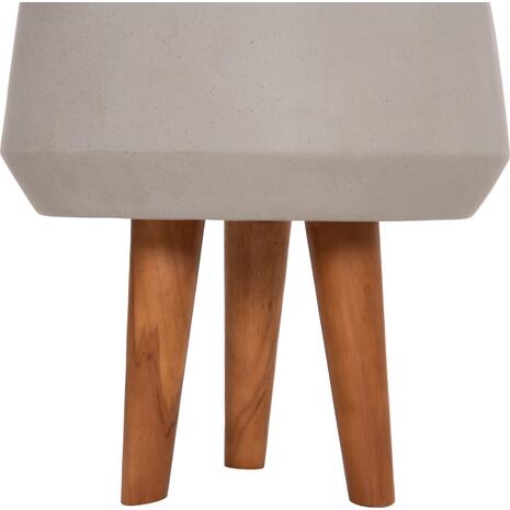 ΓΛΑΣΤΡΑ ΕΣΩΤ.ΧΩΡΟΥ QUAN HM4680.03M FIBER CEMENT ΓΚΡΙ--ΒΑΣΗ TEAK Φ35x50Υεκ