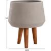 ΓΛΑΣΤΡΑ ΕΣΩΤ.ΧΩΡΟΥ QUAN HM4680.03M FIBER CEMENT ΓΚΡΙ--ΒΑΣΗ TEAK Φ35x50Υεκ