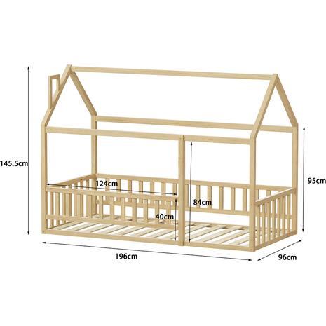ΚΡΕΒΑΤΙ ΠΑΙΔΙΚΟ ΜΕ ΚΑΓΚΕΛΟ HOUSER HM706.01 τ.MONTESSORI ΞΥΛΟ ΠΕΥΚΟ ΦΥΣΙΚΟ-190x90εκ