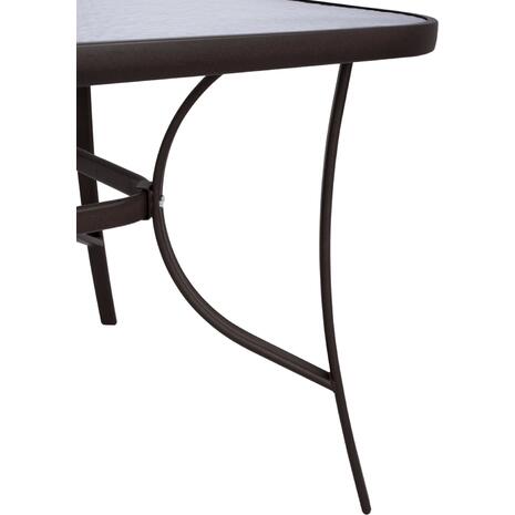 ΤΡΑΠΕΖΙ BRUNO 150X90Χ72Υεκ. ΚΑΦΕ ΜΕΤΑΛΛΙΚΟ ΜΕ ΓΥΑΛΙΝΗ ΕΠΙΦΑΝΕΙΑ HM5145.02