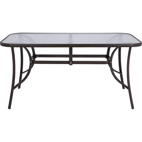 ΤΡΑΠΕΖΙ BRUNO 150X90Χ72Υεκ. ΚΑΦΕ ΜΕΤΑΛΛΙΚΟ ΜΕ ΓΥΑΛΙΝΗ ΕΠΙΦΑΝΕΙΑ HM5145.02