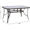 ΤΡΑΠΕΖΙ BRUNO 150X90Χ72Υεκ. ΚΑΦΕ ΜΕΤΑΛΛΙΚΟ ΜΕ ΓΥΑΛΙΝΗ ΕΠΙΦΑΝΕΙΑ HM5145.02