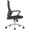 ΚΑΡΕΚΛΑ ΓΡΑΦΕΙΟΥ DECIFER HM1212.01 ΜΑΥΡO MESH-ΒΑΣΗ ΧΡΩΜΙΟΥ 61x60x110Υεκ.