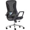 ΚΑΡΕΚΛΑ ΓΡΑΦΕΙΟΥ DECIFER HM1212.01 ΜΑΥΡO MESH-ΒΑΣΗ ΧΡΩΜΙΟΥ 61x60x110Υεκ.