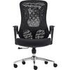 ΚΑΡΕΚΛΑ ΓΡΑΦΕΙΟΥ DECIFER HM1212.01 ΜΑΥΡO MESH-ΒΑΣΗ ΧΡΩΜΙΟΥ 61x60x110Υεκ.