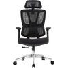 ΚΑΡΕΚΛΑ ΓΡΑΦΕΙΟΥ TASKMASTER HM1216.01 ΜΑΥΡO MESH-ΒΑΣΗ ΧΡΩΜΙΟΥ 69x65x125Υεκ