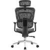 ΚΑΡΕΚΛΑ ΓΡΑΦΕΙΟΥ MODEN HM1215.01 ΜΑΥΡO MESH--ΒΑΣΗ ΧΡΩΜΙΟΥ 68x69x126Υεκ