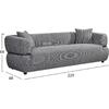 ΚΑΝΑΠΕΣ 3-ΘΕΣΙΟΣ ARCTIS HM3327.01 ΓΚΡΙ ΥΦΑΣΜΑ 229x88x88Υεκ.