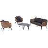 ΣΕΤ ΣΑΛΟΝΙ 5ΤΜΧ STERN HM6555.01 ΓΚΡΙ ΑΛΟΥΜΙΝΙΟ & OLEFIN--TWIST WICKER ΣΕ ΦΥΣΙΚΟ