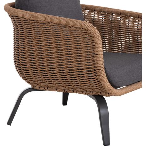 ΣΕΤ ΣΑΛΟΝΙ 5ΤΜΧ STERN HM6555.01 ΓΚΡΙ ΑΛΟΥΜΙΝΙΟ & OLEFIN--TWIST WICKER ΣΕ ΦΥΣΙΚΟ